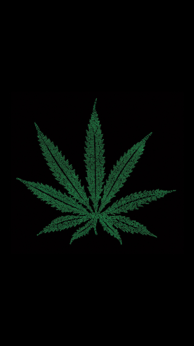 Das Marijuana Leaf Wallpaper 640x1136