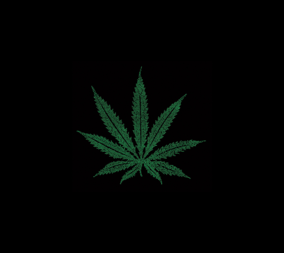Обои Marijuana Leaf 960x854