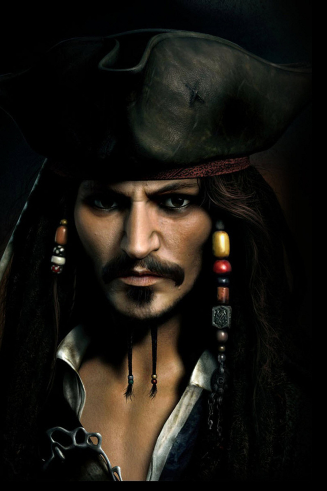 Fondo de pantalla Captain Jack Sparrow 640x960