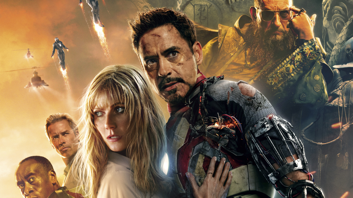 Screenshot №1 pro téma Iron Man 3 Robert Downey Jr 1366x768