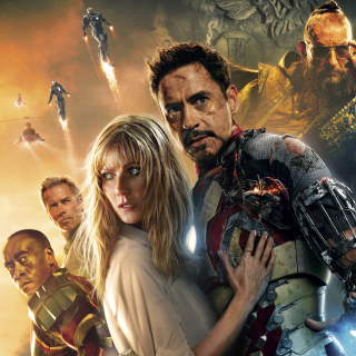 Iron Man 3 Robert Downey Jr - Obrázkek zdarma pro 1024x1024