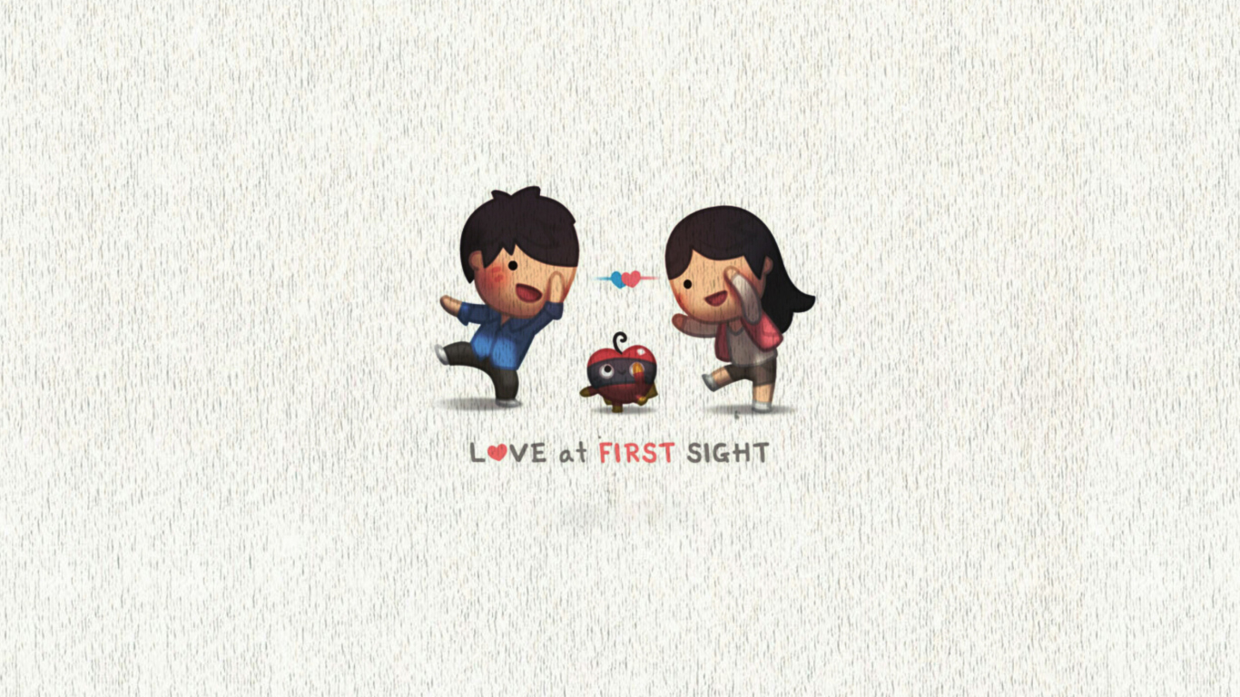 Fondo de pantalla Love At First Sight 1366x768