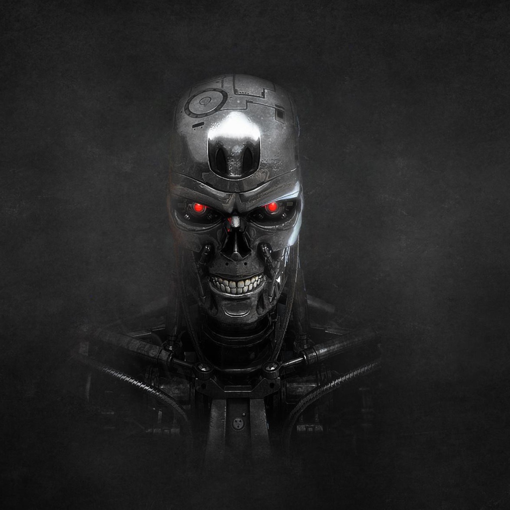 Das Terminator Skeleton Wallpaper 1024x1024