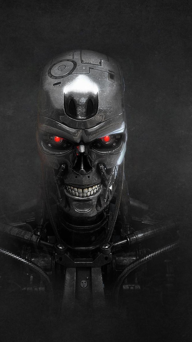 Fondo de pantalla Terminator Skeleton 640x1136