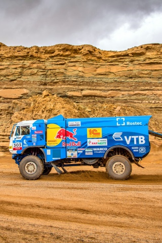 Обои Kamaz Rally Car 320x480