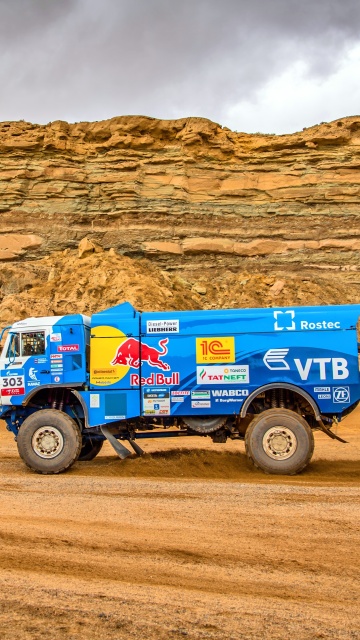 Fondo de pantalla Kamaz Rally Car 360x640