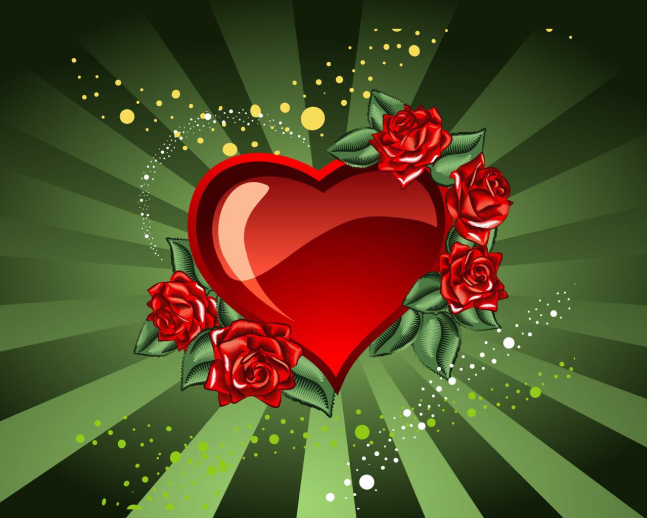 Обои Saint Valentine's Day Heart 1280x1024