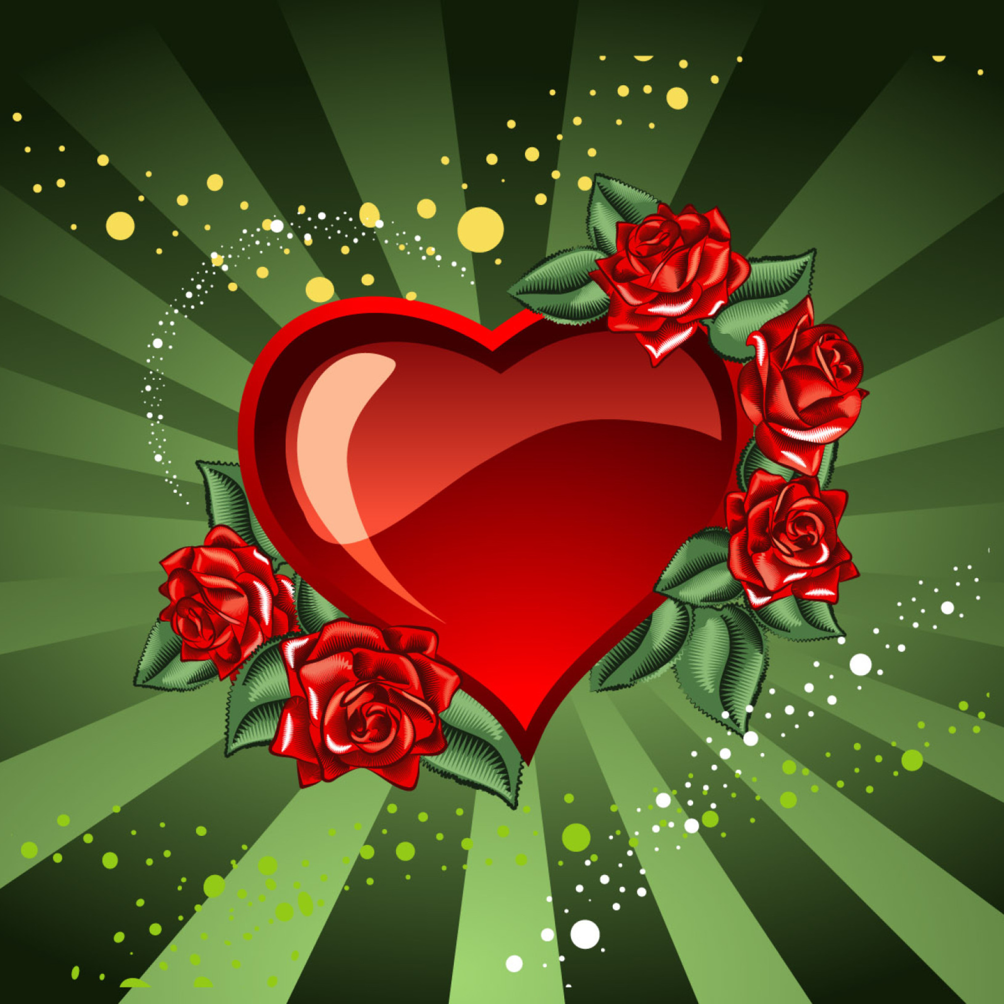 Fondo de pantalla Saint Valentine's Day Heart 2048x2048