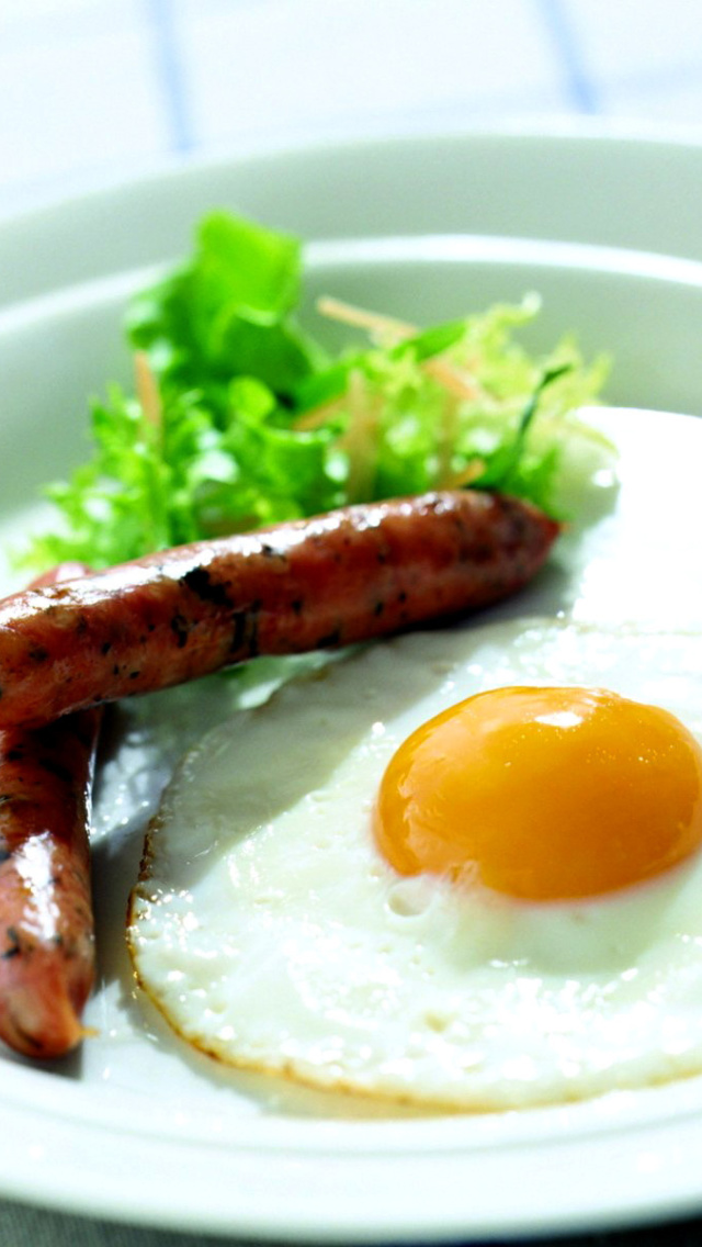 Das Breakfast with Sausage Wallpaper 640x1136