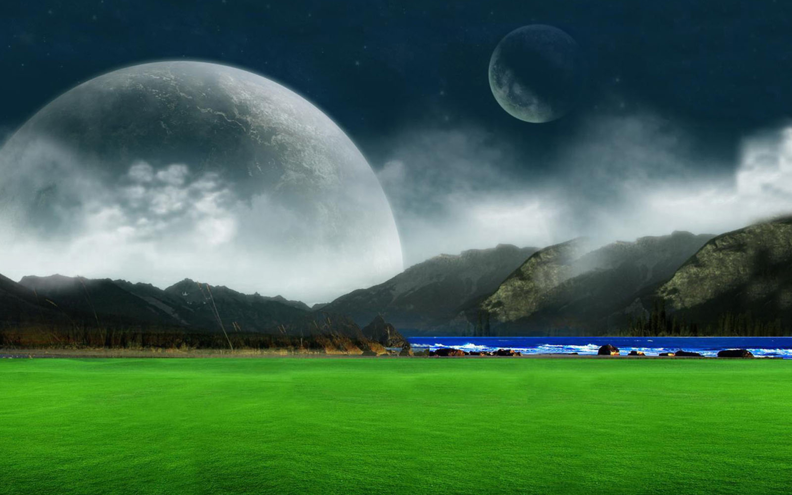 Screenshot №1 pro téma Moon Landscape 2560x1600
