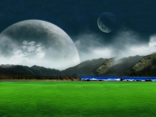 Moon Landscape wallpaper 320x240