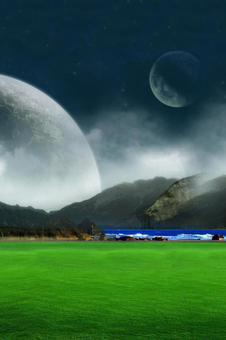 Fondo de pantalla Moon Landscape 320x480