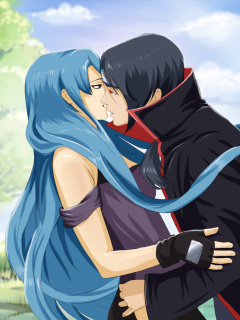 Uchiha Itachi and Akatsuki Kiss screenshot #1 240x320