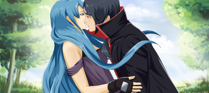 Uchiha Itachi and Akatsuki Kiss screenshot #1 720x320