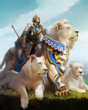 Das Knight with Lions Wallpaper 128x160