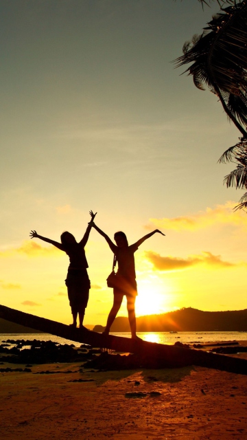 Happiness At Sunset wallpaper 360x640