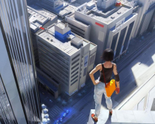 Girl On A Roof wallpaper 220x176