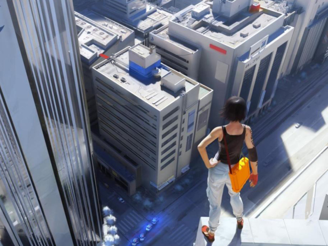 Fondo de pantalla Girl On A Roof 640x480