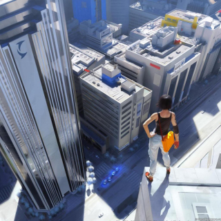 Girl On A Roof - Obrázkek zdarma pro iPad mini