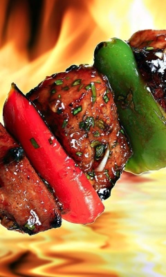 Grill Kebab wallpaper 240x400