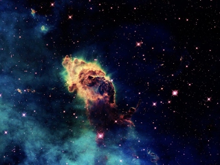Das Galactic Clouds Wallpaper 320x240