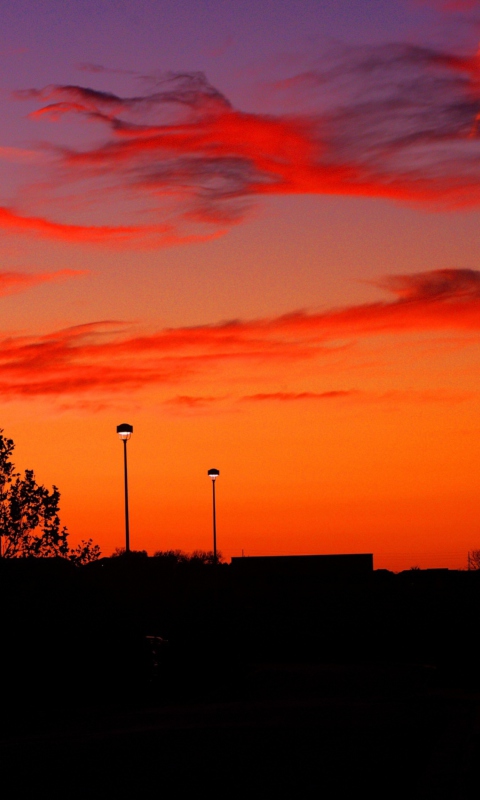 Orange Sunset screenshot #1 480x800