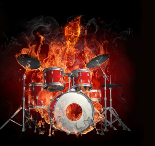 Kostenloses Fire Drummer Wallpaper für iPad Air