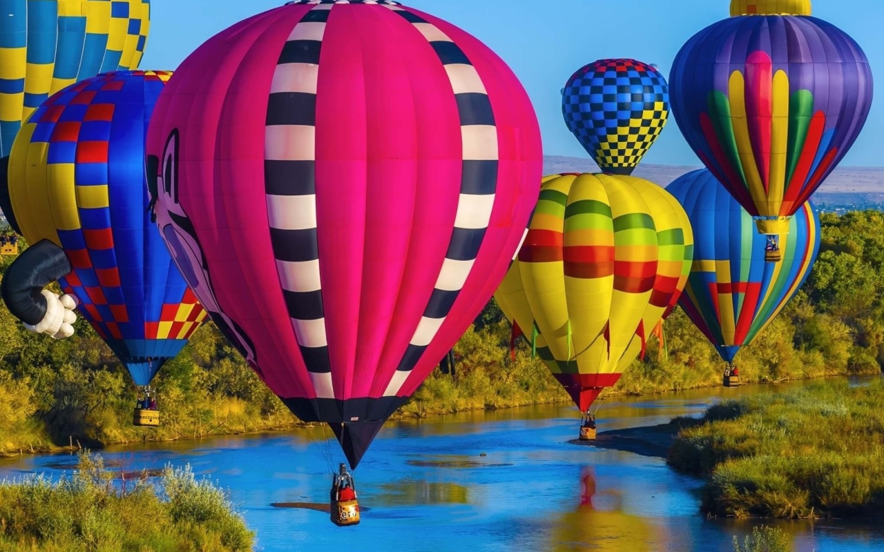 Das Colorful Air Balloons Wallpaper 1280x800