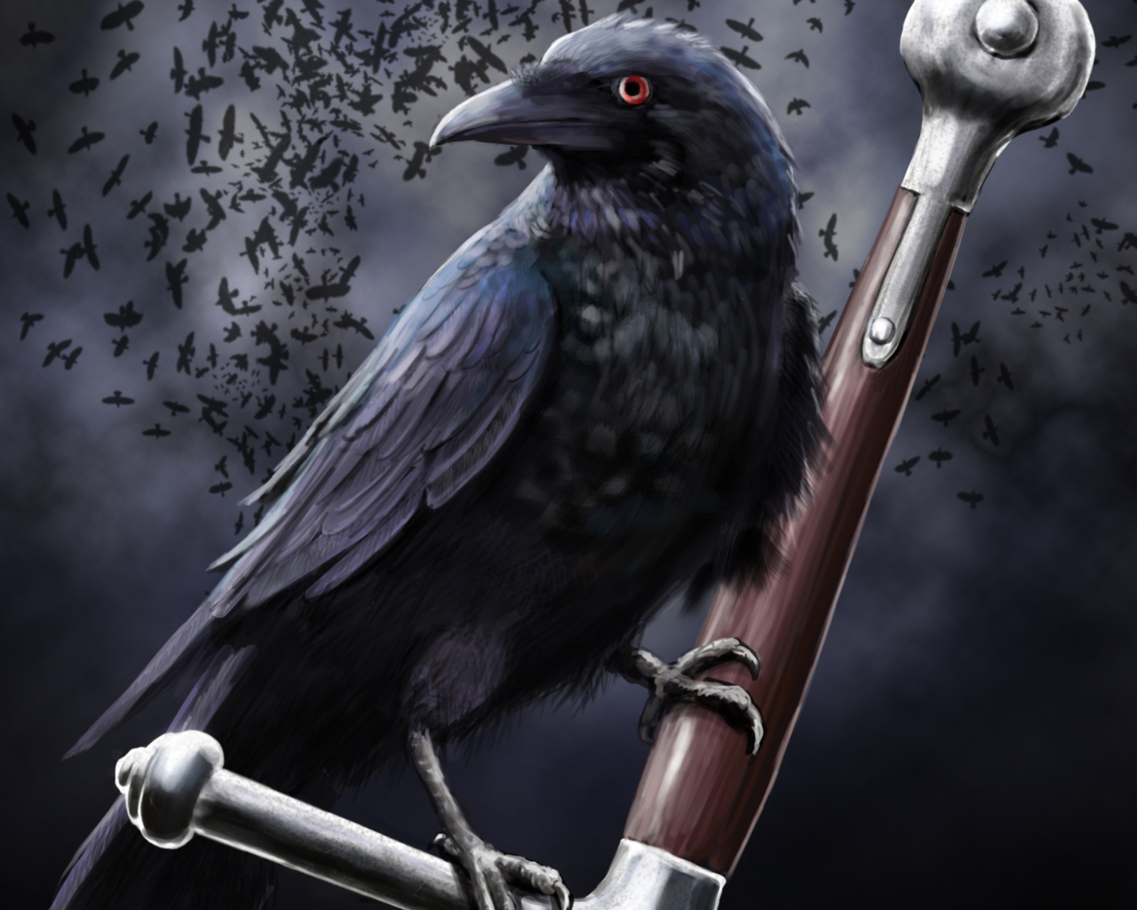 Das Black Crow Wallpaper 1280x1024