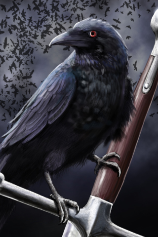 Das Black Crow Wallpaper 320x480