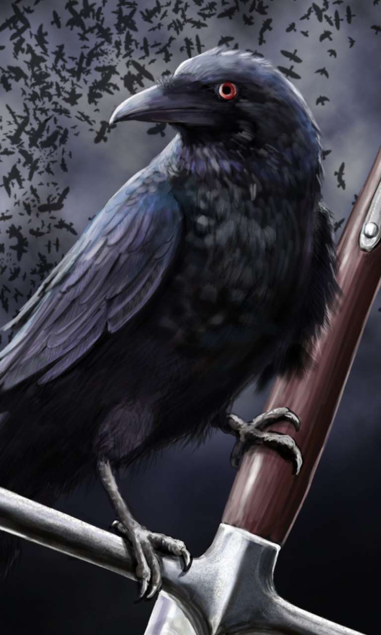 Das Black Crow Wallpaper 768x1280