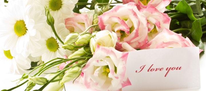 Sfondi I Love You Bouquet 720x320