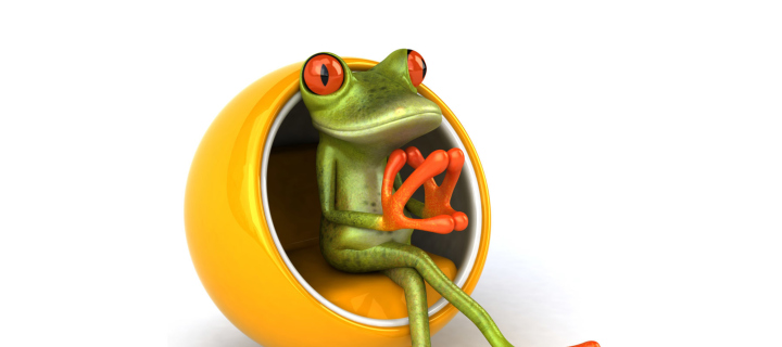 3D Frog On Yellow Chair screenshot #1 720x320