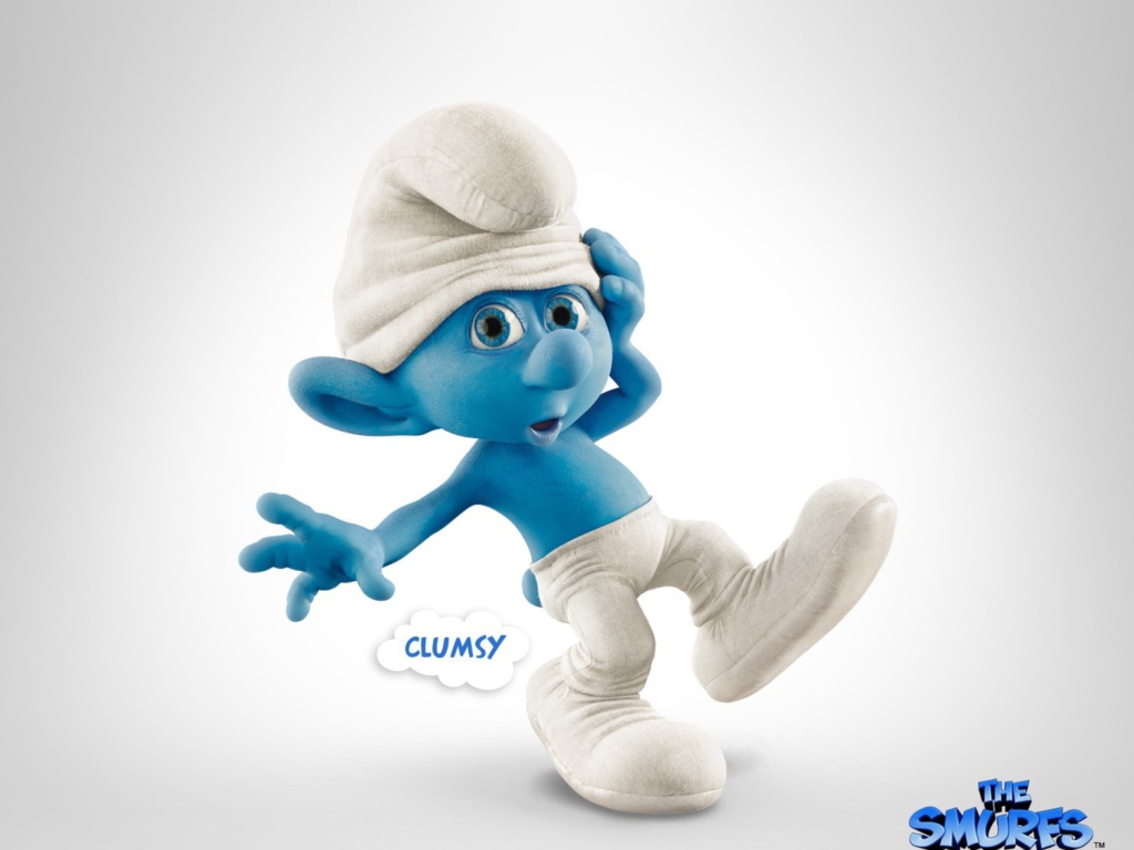 Das Clumsy Smurf Wallpaper 1024x768