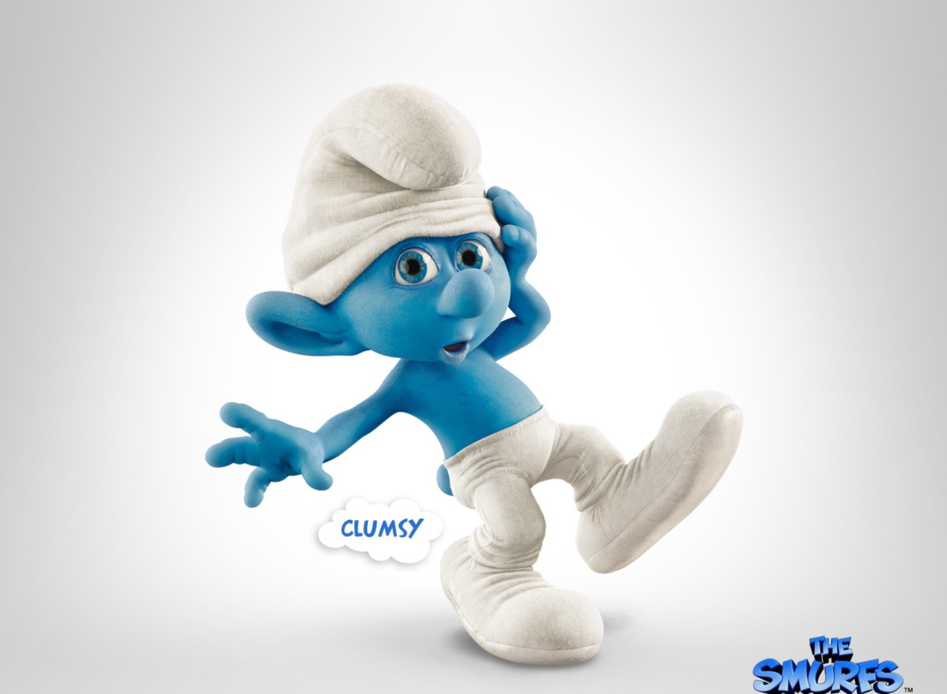 Обои Clumsy Smurf 1920x1408