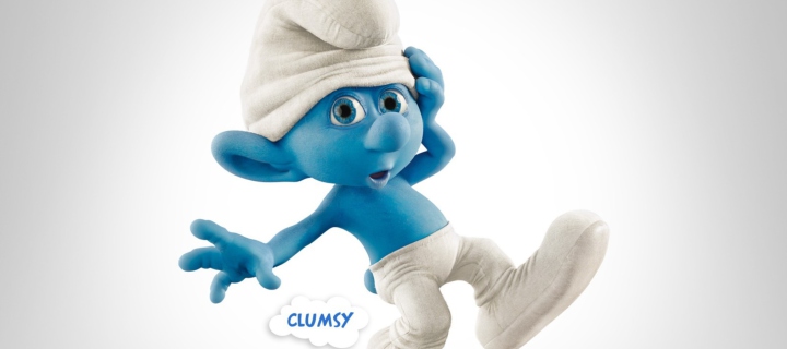 Clumsy Smurf wallpaper 720x320