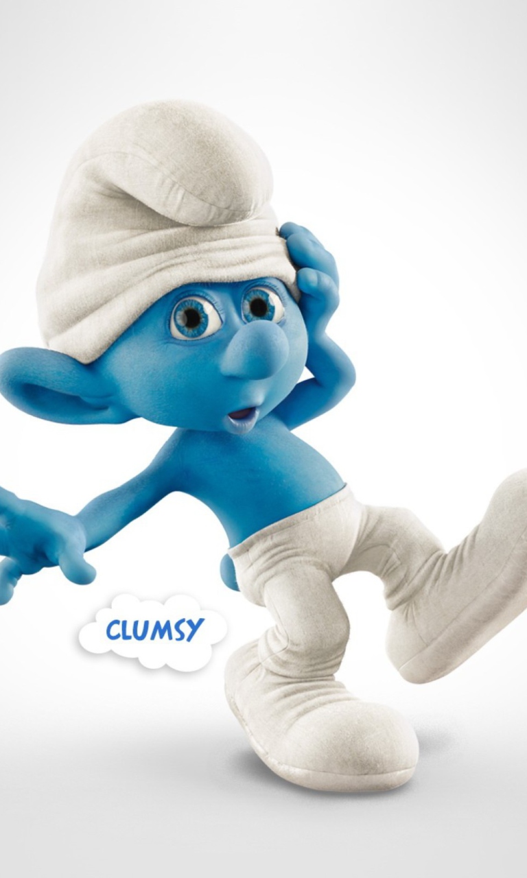 Das Clumsy Smurf Wallpaper 768x1280