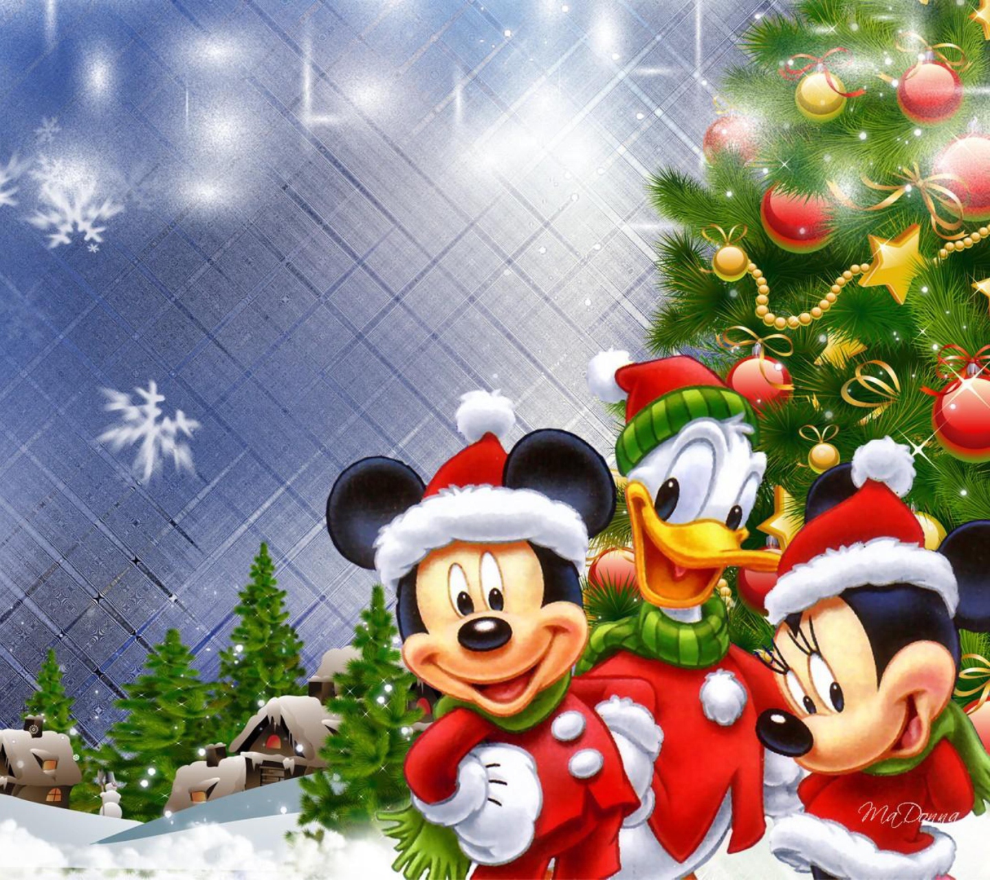 Das Mickey's Christmas Wallpaper 1440x1280
