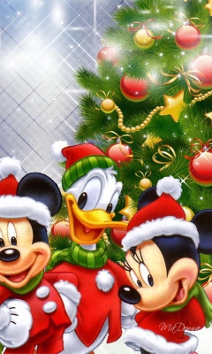 Обои Mickey's Christmas 240x400