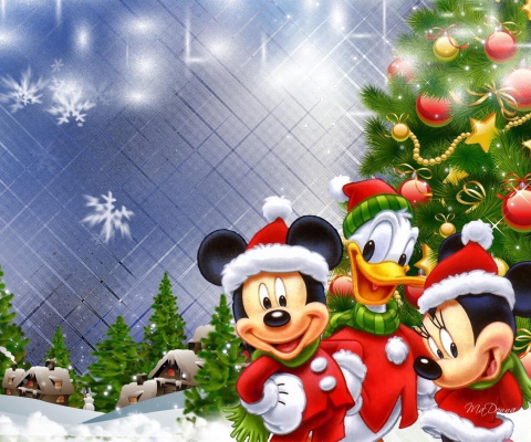 Screenshot №1 pro téma Mickey's Christmas 480x400