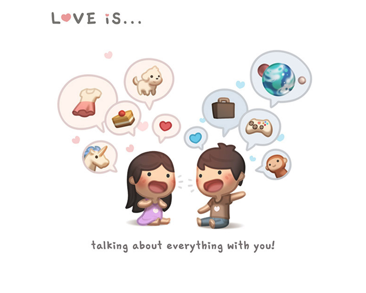 Screenshot №1 pro téma Love Is - Talking About Everything With You 1280x1024