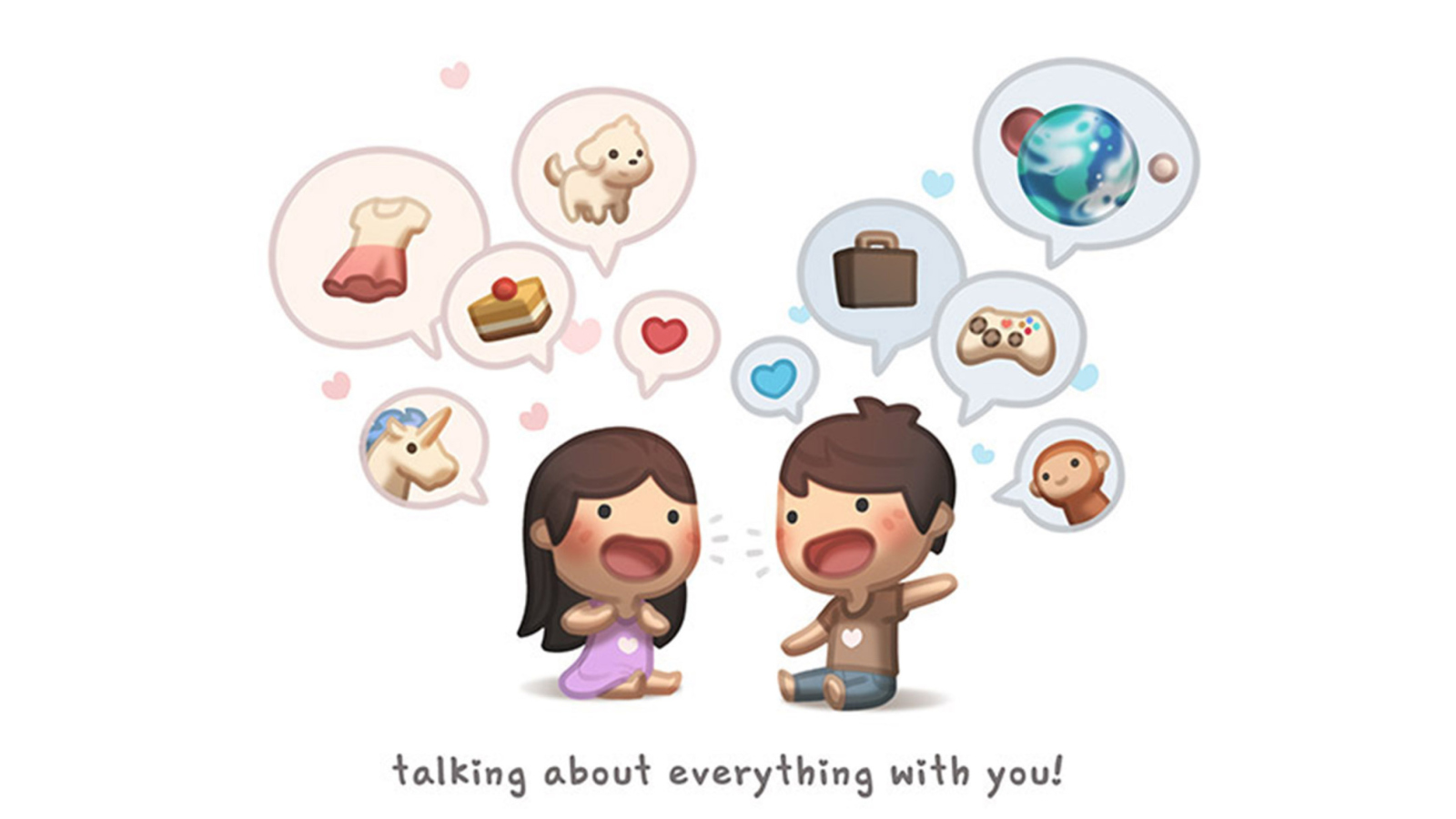 Screenshot №1 pro téma Love Is - Talking About Everything With You 1600x900