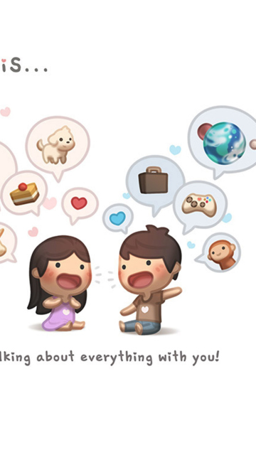 Screenshot №1 pro téma Love Is - Talking About Everything With You 360x640