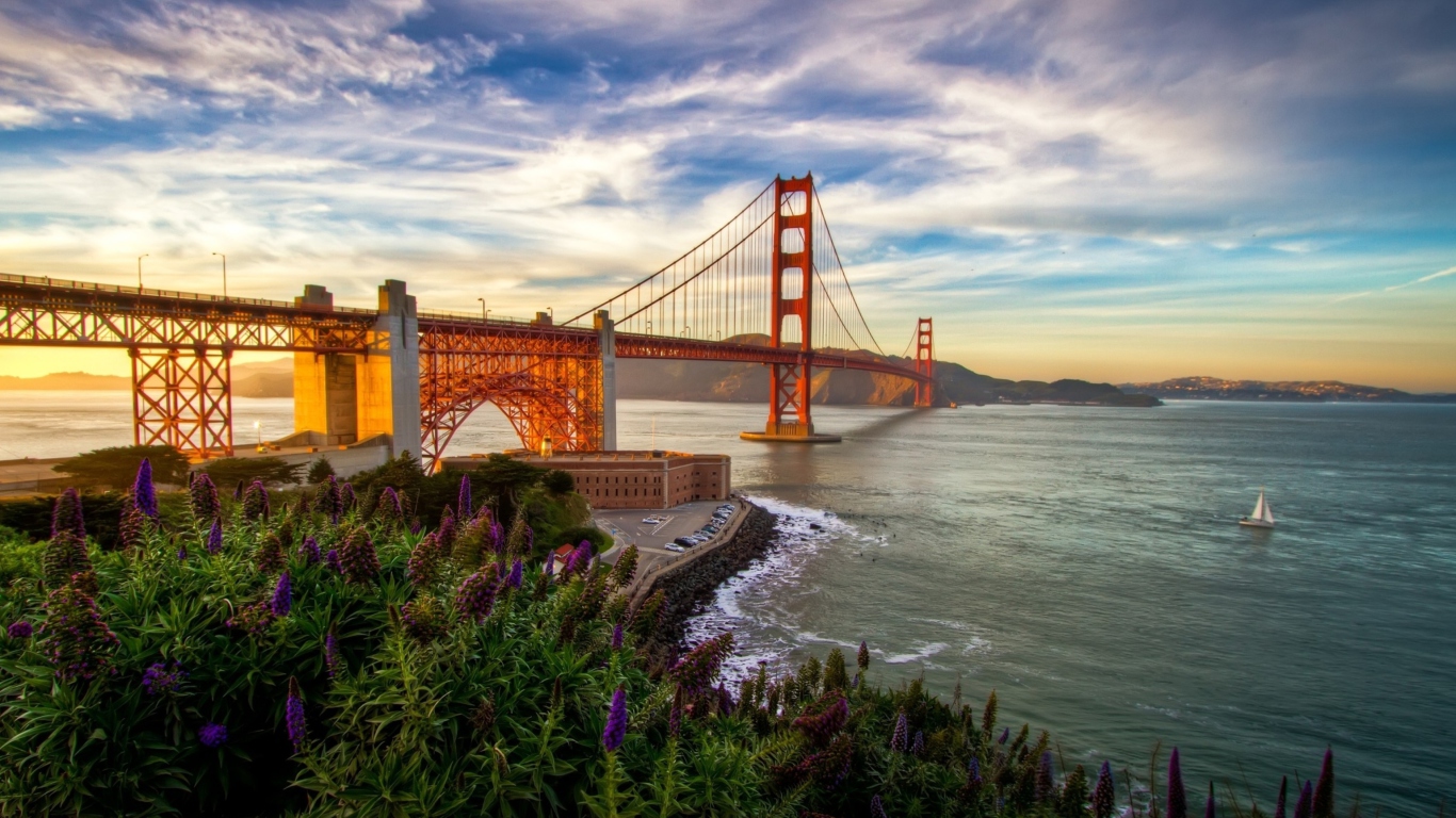 Screenshot №1 pro téma Golden Gate Bridge 1366x768