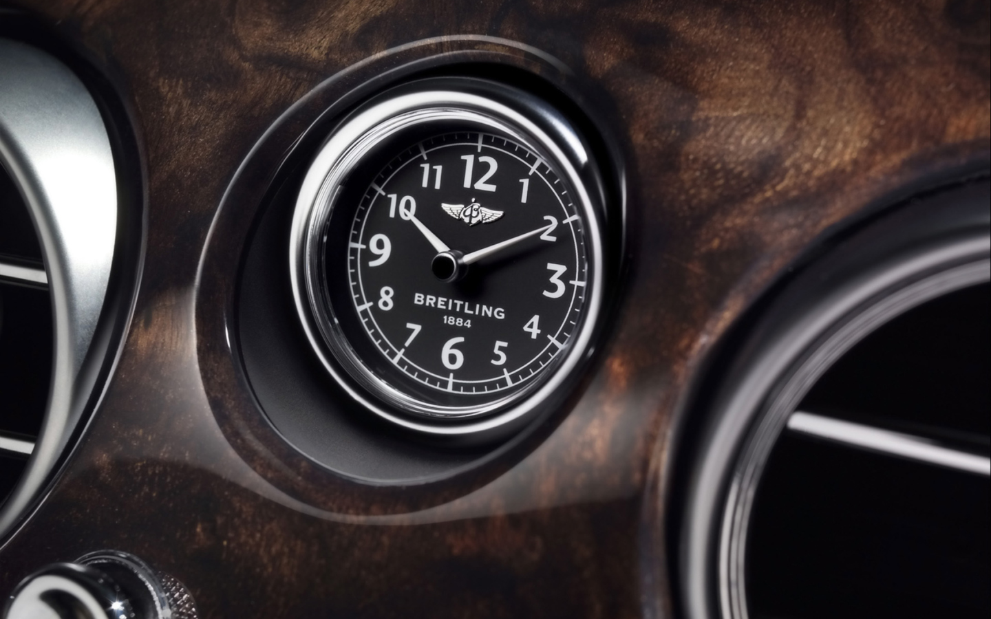 Screenshot №1 pro téma Bentley Continental - Breitling Clock 1440x900