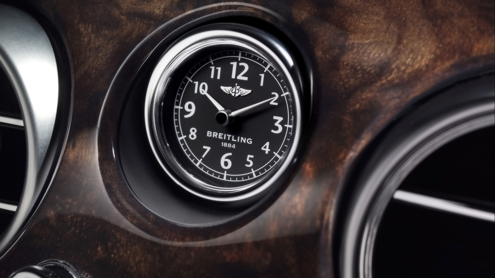 Screenshot №1 pro téma Bentley Continental - Breitling Clock 1600x900