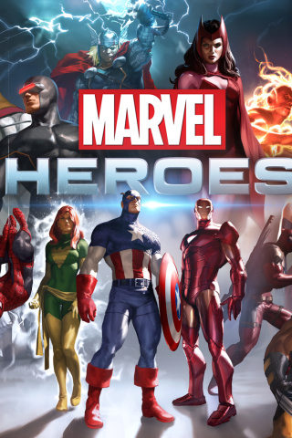 Marvel Comics Heroes wallpaper 320x480