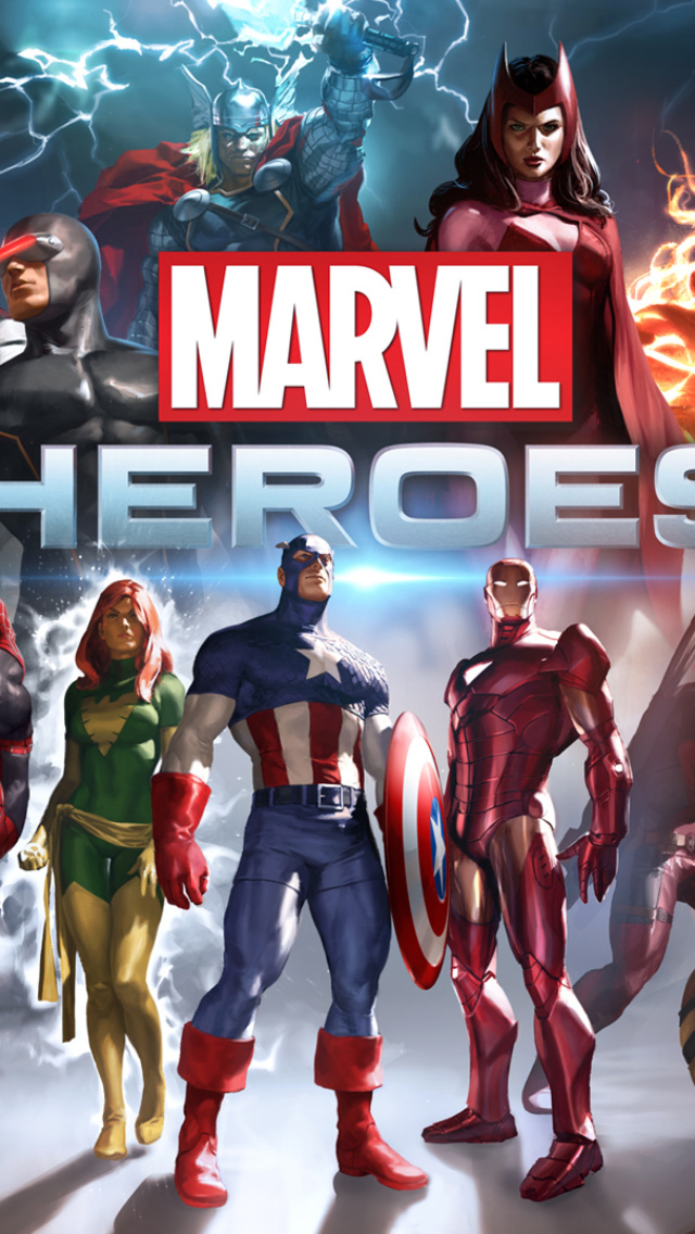 Das Marvel Comics Heroes Wallpaper 640x1136