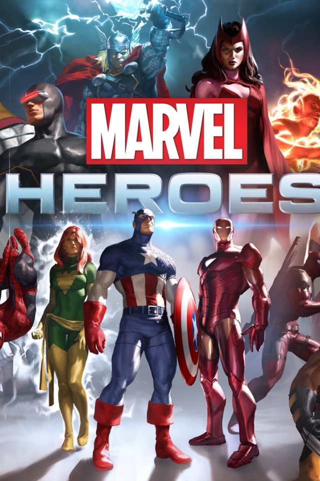 Marvel Comics Heroes wallpaper 640x960