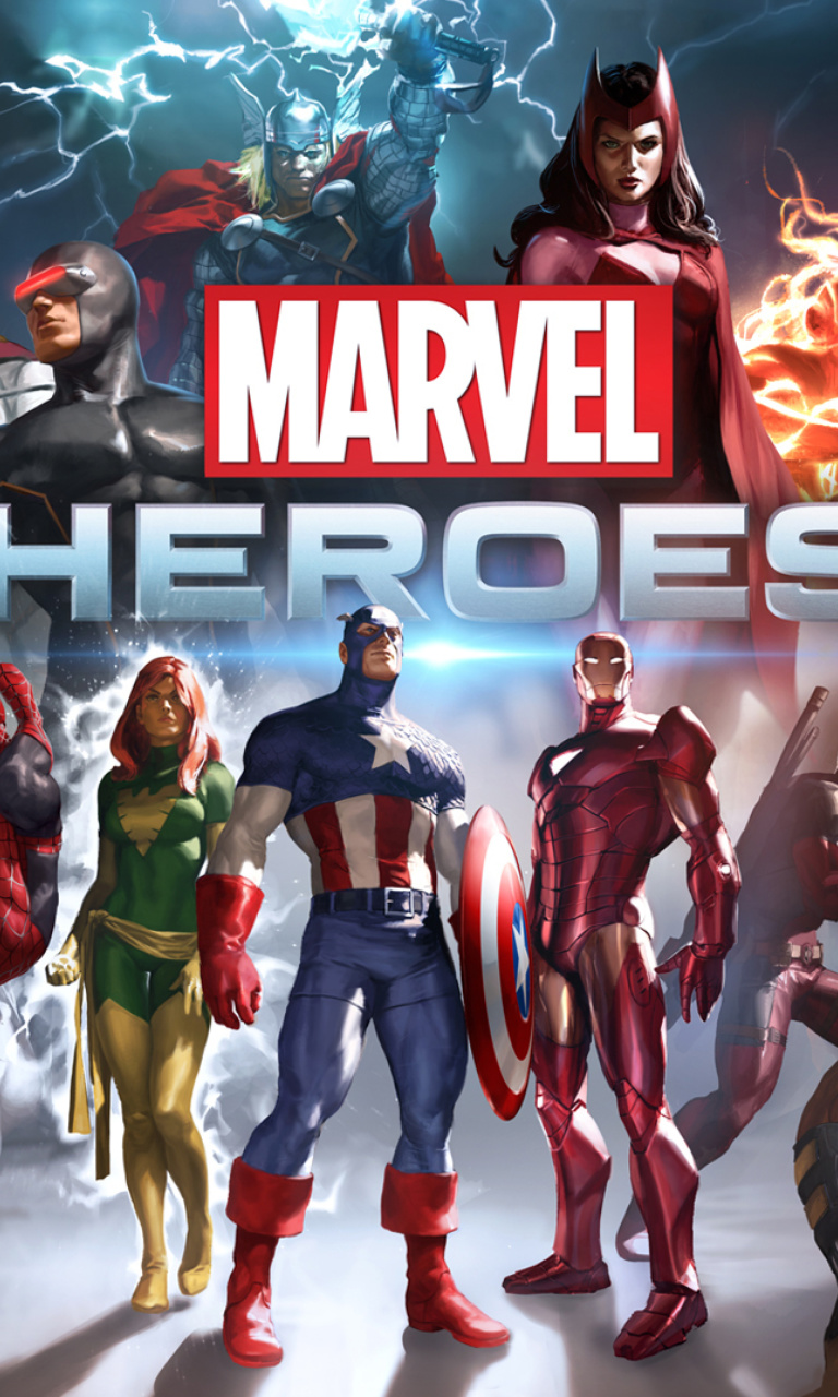 Das Marvel Comics Heroes Wallpaper 768x1280